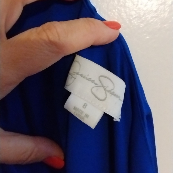 Nwot Jessica Simpson Royal blue  off shoulder dress - Picture 6 of 7